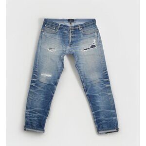 Butler A.P.C. Petit New Standard Selvedge Denim Jeans Men 32x28 Destroyed Blue